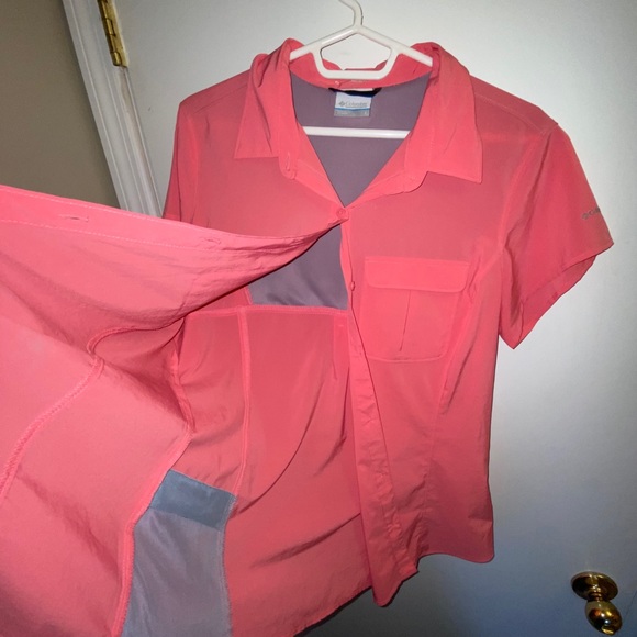 Columbia Omni-Shade Pink Shirt Large -SOLD - Picture 8 of 13